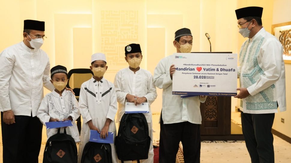 Berbagi Kebaikan di Bulan Ramadhan, Bank Mandiri Santuni 28.028 Anak Yatim dan Dhuafa secara Nasional